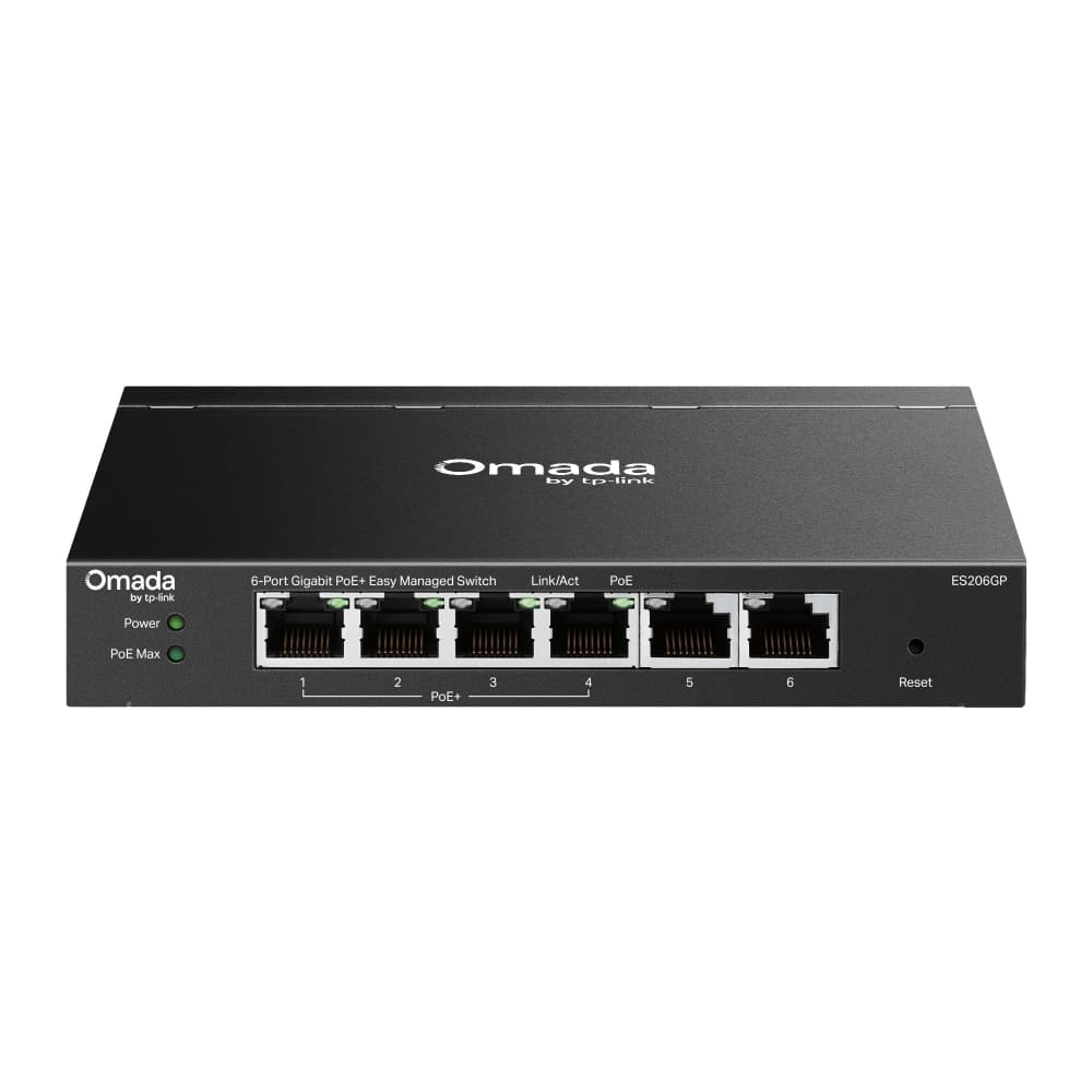 TP-Link ES206GP - Omada 6-Port Gigabit Easy Managed Switch with 4-Port PoE+, image 1 of 5