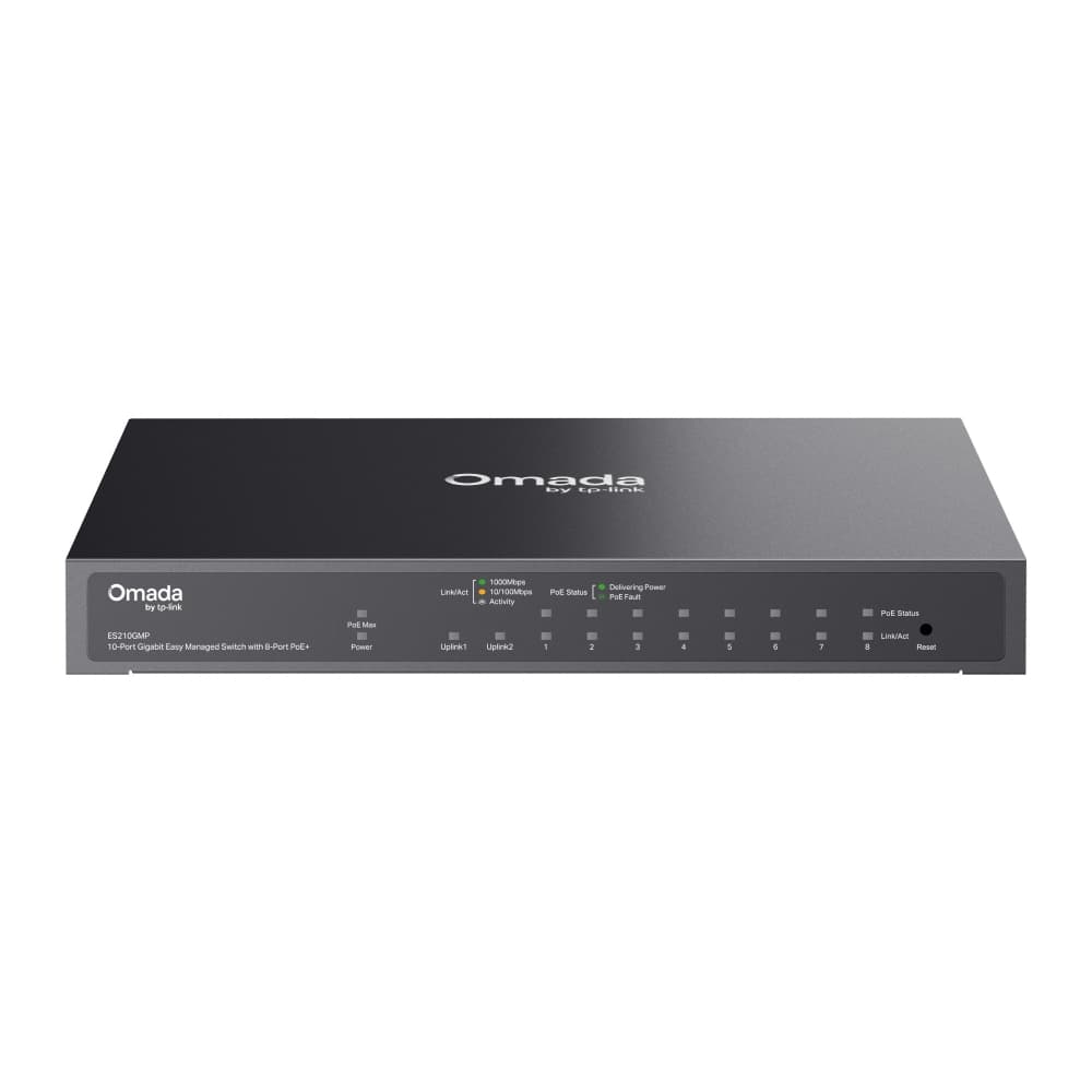 TP-Link ES210GMP - Omada 10-Port Gigabit Easy Managed Switch with 8-Port PoE+, image 1 of 5