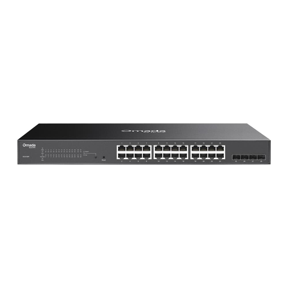 TP-Link SG2428P - Omada 28-Port PoE+ Gigabit Smart Switch with 4 SFP Slots, image 1 of 5
