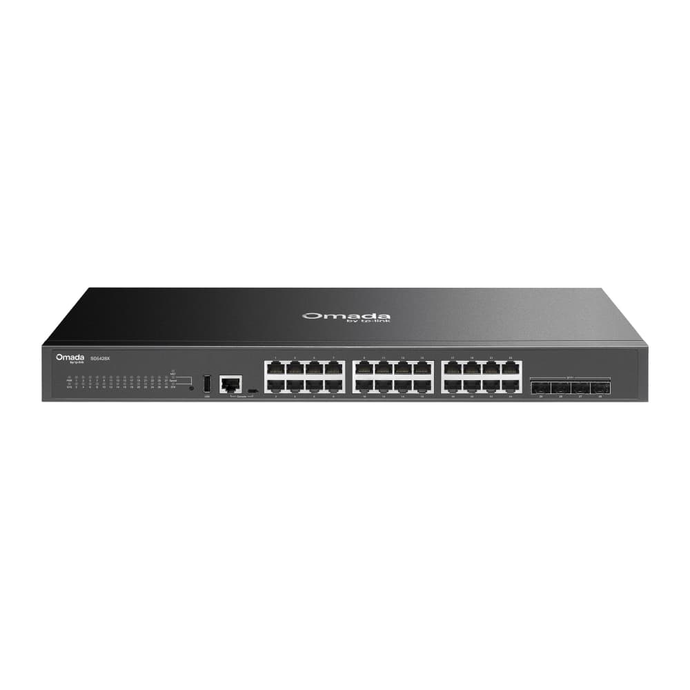 TP-Link SG5428X - Omada 24-Port Gigabit Stackable Lite L3 Managed Switch with 4 10G Slots, image 1 of 5