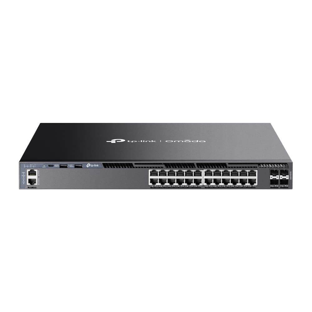 TP-Link SG6428X - Omada 24-Port Gigabit Stackable L3 Managed Switch with 4 10GE SFP+ Slots, image 1 of 1